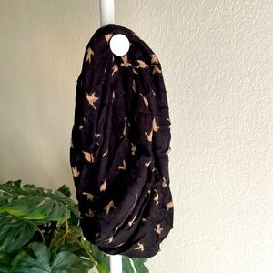 Charming Charlie Beige and Black Dove Infinity Scarf !!!